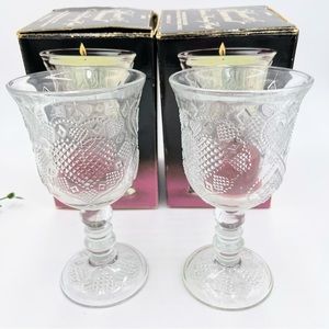 Avon Heart & Diamond Fostoria Loving Cup Set of 2